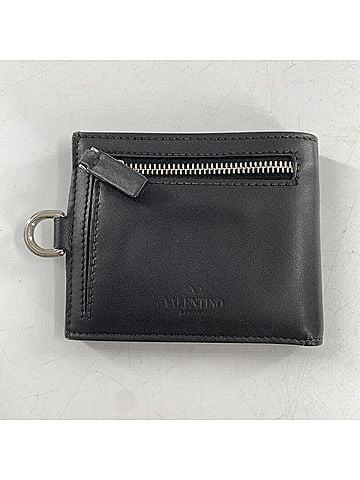 Valentino Garavani VALENTINO GARAVANI Wallet with Neck Strap, Black Valentino Garavani Calfskin (view 2)