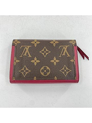 Louis Vuitton LOUIS VUITTON Portefeuille Flore Compact Wallet M64588 Monogram Brown Bordeaux Louis Vuitton (view 2)