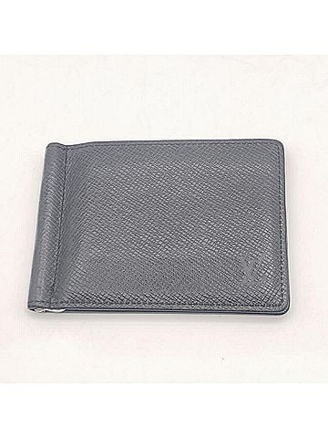 Louis Vuitton LOUIS VUITTON Taiga Portefeuille Pince Wallet, Black (view 1)