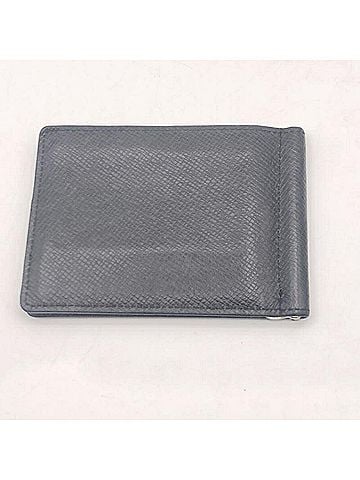 Louis Vuitton LOUIS VUITTON Taiga Portefeuille Pince Wallet, Black (view 2)