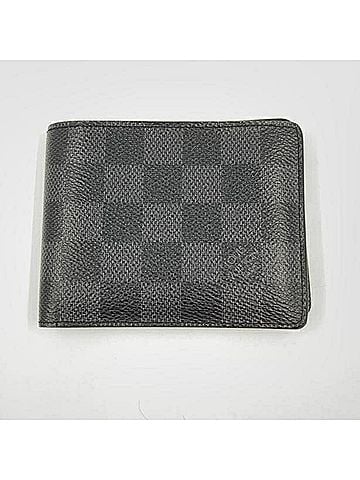 Louis Vuitton LOUIS VUITTON Portefeuille Slender Black x Gray N63261 Wallet (view 1)