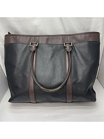 Coach COACH Leather Tote Bag (Black/Brown) (view 1)
