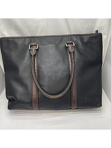 Coach COACH Leather Tote Bag (Black/Brown) (view 2)