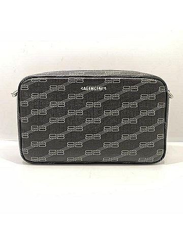 Balenciaga BALENCIAGA BB Monogram Shoulder Bag Black 702723 210DJ R-D Balenciaga (view 1)