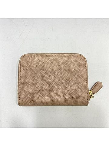 Prada PRADA Round Zip Coin/Card Holder/Card Case Wallet, Pink Beige, 1MM268 QWAF0236 R-B (view 2)
