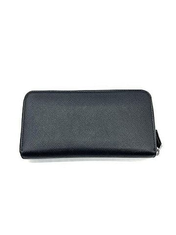 Prada PRADA SAFFIANO CHARAC Long Wallet, Black, 2ML317, Prada Round (view 2)