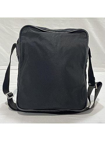 Prada PRADA Side Nylon Shoulder Bag, Black, Triangle Tag, Prada (view 2)