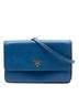 Prada 100% Leather Blue Saffiano Wallet on Strap One size - photo 1