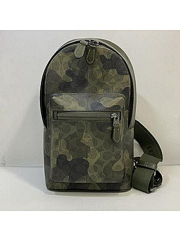 Coach COACH Signature Camo Print Shoulder Bag, Green, F2447-CW312 (view 1)