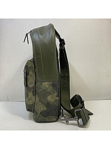 Coach COACH Signature Camo Print Shoulder Bag, Green, F2447-CW312 (view 2)
