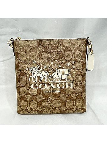 Coach COACH Horse and Carriage Shoulder Bag, Beige (view 1)