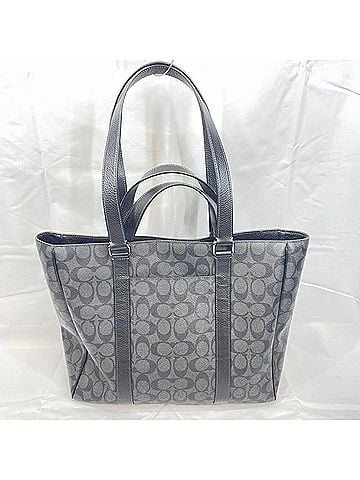 Coach COACH Hudson Double Handle Tote Bag Signature Black (view 2)