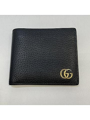 Gucci GUCCI GG Marmont Bi-fold Wallet, Black, 428725 (view 1)