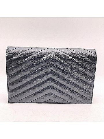 Yves Saint Laurent Yves Saint Laurent SAINT LAURENT PARIS Cassandra Envelope Chain Wallet, Black, 742920 (Saint Laurent) (view 2)