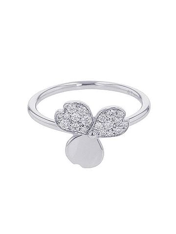 Tiffany & Co. Tiffany & Co. Paper Flower Ring with Diamonds, Pt950 Platinum, Size: Approx. 14 (view 1)