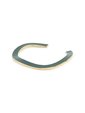Bottega Veneta Bottega Veneta Curved Cuff Bracelet, Ag925 Enamel, Size L, 741013 (view 2)