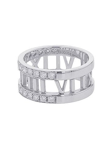 Tiffany & Co. Tiffany Atlas ring with diamonds, 18K white gold, size approximately 1. & Co. ring, diamond, (view 2)