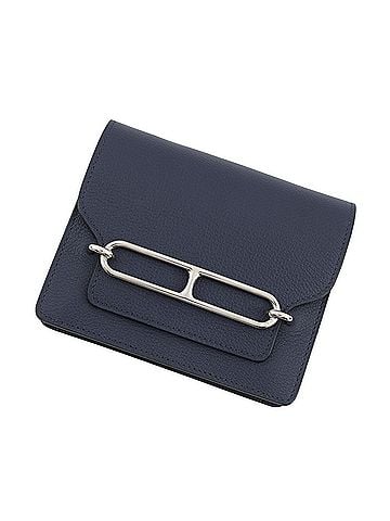 Hermès Hermes wallet, Roulis Verso, Blue Nuit, Zanzibar, Evercolor, Z stamp. (view 1)