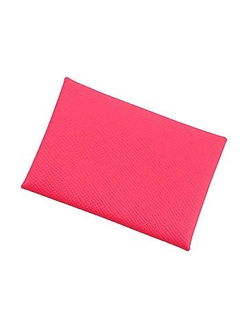 Hermès Hermes Calvi Duo Pink Epsom Leather Wallet/Coin Purse (B Stamp) - A versatile wallet and coin purse for wallets purses. (view 1)
