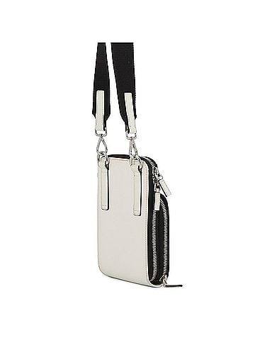 Prada Prada Triangle Shoulder Bag, Smartphone Saffiano Leather, 2ZH126, White, Handbag, PRADA (view 2)