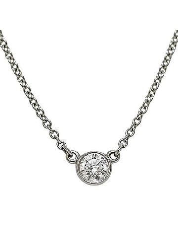 Tiffany & Co. Tiffany & Co. By the Yard Necklace, Elsa Peretti Design, Diamond, PT950 Platinum, 1P Diamond (view 2)