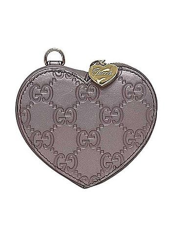 Gucci Gucci Coin Case, Purple, Shima Pattern, 152615 0416, Purse, Heart Design, Leather, GUCCI (view 2)