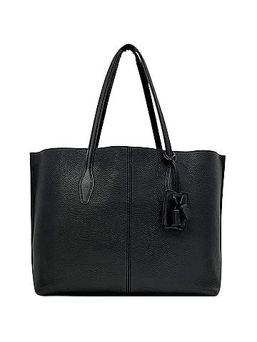 Tod's Tod's Joy Tote Bag, Black, Tassel, Grain Leather, TOD'S, A4 size (view 2)