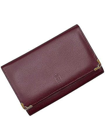 Cartier Cartier Bi-fold Wallet Bordeaux Must L3000223 L-shaped Leather Wine Red (view 2)