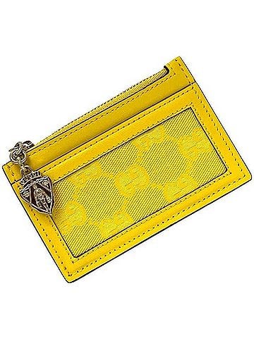 Gucci Gucci coin case with card holder, yellow, Hysteria pattern, 790033 203887, canvas and leather, GUCCI purse, wallet, mini wallet. (view 1)