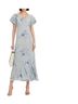 LoveShackFancy 100% Silk Floral Blue Multi Color Cocktail Dress Size S - photo 1