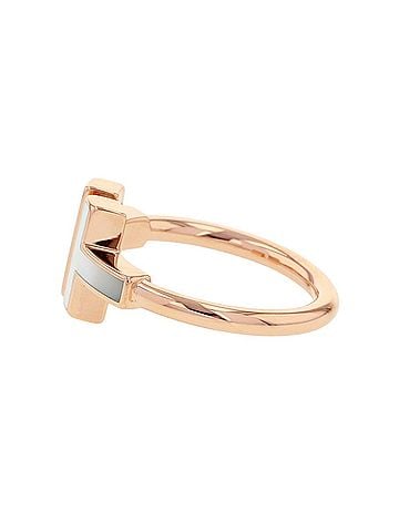 Tiffany & Co. Tiffany & Co. T Wire Mother of Pearl Ring, 18K Pink Gold, Ring Size Approx. 64027239. (Tiffany Ring) (view 2)