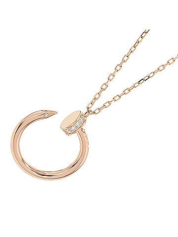 Cartier Cartier Juste un Clou Pendant Necklace with 14 Diamonds (0.12ct total) in 18K Pink Gold (B7224887) (view 1)