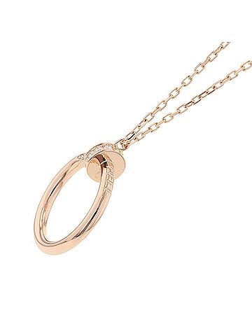 Cartier Cartier Juste un Clou Pendant Necklace with 14 Diamonds (0.12ct total) in 18K Pink Gold (B7224887) (view 2)