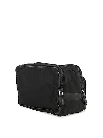 Prada Prada Triangle Clutch Bag, Nylon, 2N1655, Black, Second Handbag, PRADA (view 2)