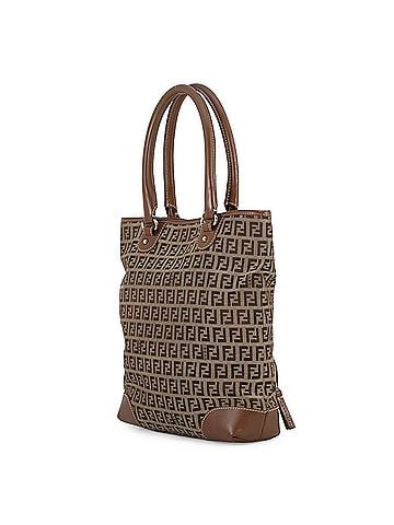 Fendi Fendi tote bag, Zucchino canvas leather, FENDI handbag, (view 2)