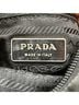 Prada 100% Nylon Black PRADA Nylon V406 Black Shoulder Bag with Triangular Plate One size - photo 9