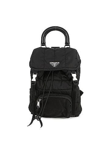 Prada Prada Quilted Backpack Nylon 1BZ002 PRADA Handbag Black (view 1)
