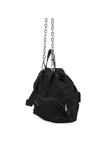 Prada Prada Chain Shoulder Bag Triangle 1BH029 PRADA Mini Backpack Black Handbag (view 2)