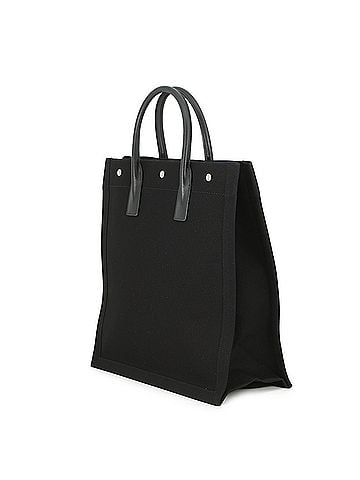 Yves Saint Laurent Yves Saint Laurent Saint Laurent Paris Tote Bag Rive Gauche Small Canvas Leather 632539 SAINT LAURENT PARIS Black Handbag (view 2)