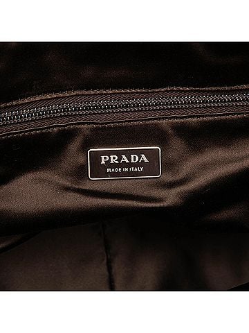 Prada Cinghiale Trimmed Canvas Canapa Bauletto Bag (view 2)