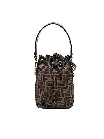 Fendi Mini Quilted Silk FF 1974 Mon Tresor Bucket Bag (view 1)