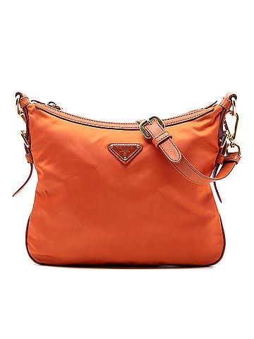 Prada Saffiano Trimmed Tessuto Zip Top Crossbody (view 1)