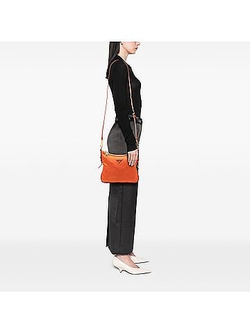 Prada Saffiano Trimmed Tessuto Zip Top Crossbody (view 2)