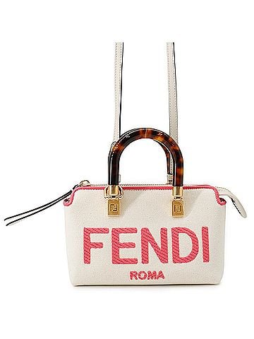 Fendi Fendi By The Way Mini 8BS067 Canvas Handbag - FENDI 2-way Shoulder Bag for Women (view 1)