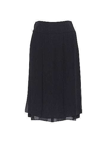 Michael Kors MICHAEL KORS COLLECTION  100% silk flapper hem knee length skirt US0 25" (view 1)