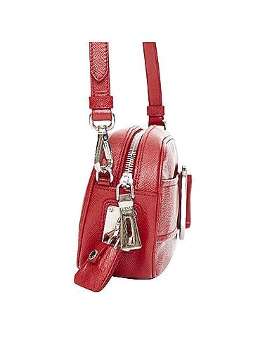 Prada Prada Runway Saffiano Buckle Camera leather silver buckle crossbody bag (view 2)