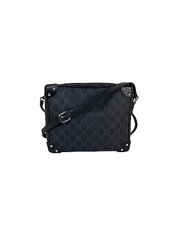 Gucci Gucci Black GG Supreme Selleria Square Messenger Bag (view 1)