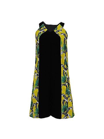 Proenza Schouler Proenza Schouler Printed Mini Dress in Yellow Acetate (view 1)