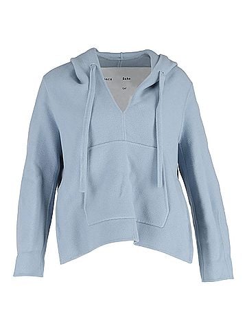 Proenza Schouler  Proenza Schouler Hoodie in Blue Wool (view 1)