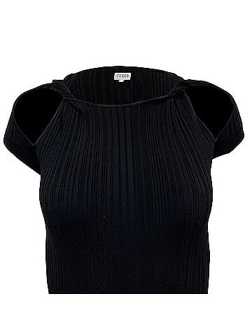 Herve Leger Herve Leger Cutout Twisted Ribbed Bandage Dress In Black Rayon (view 2)